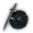 Rusty Recruit Sword and Shield icon