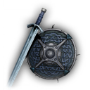 Studded Sword and Shield icon