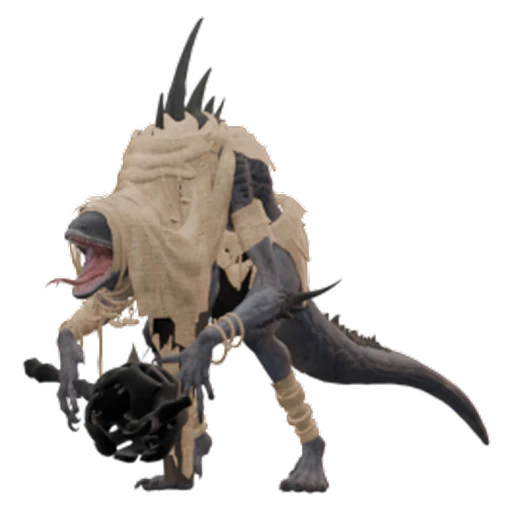 Lizardfolk Priest — game model render